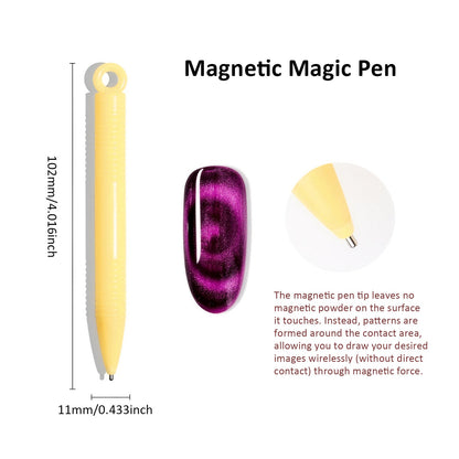 SOLWINK 5pcs Nail Magnet Pens - SOLWINK
