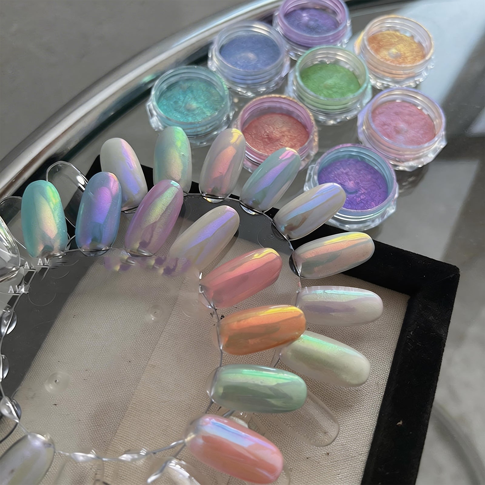 SOLWINK 6 - Color Aurora Ice Chrome Nail Powder - SOLWINK