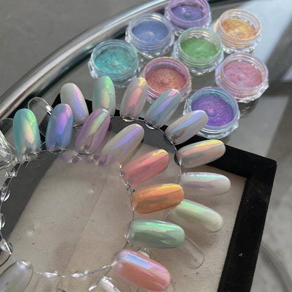 SOLWINK 6 - Color Aurora Ice Chrome Nail Powder - SOLWINK