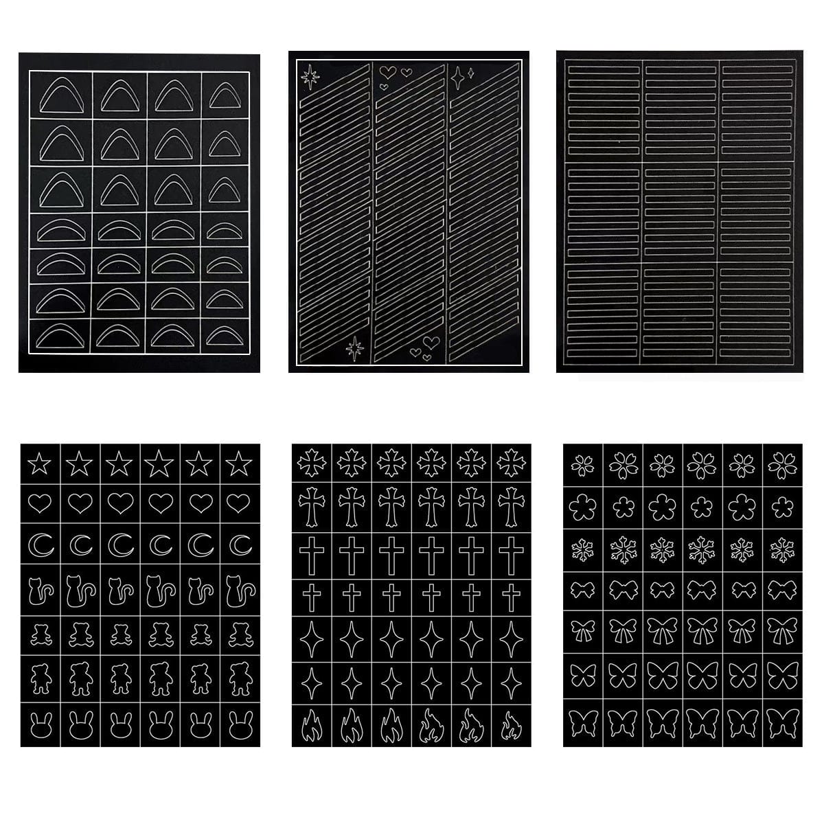 SOLWINK 🎁 SOLWINK 6 Sheets Reusable Nail Stencil Templates for DIY Nail Art (100% off) 🎁 SOLWINK 6 Sheets Reusable Nail Stencil Templates for DIY Nail Art (100% off)