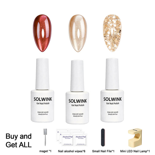 SOLWINK Aphrodite One - step Gel Polish Set [FREE UV LAMP PER USER ID] - SOLWINK