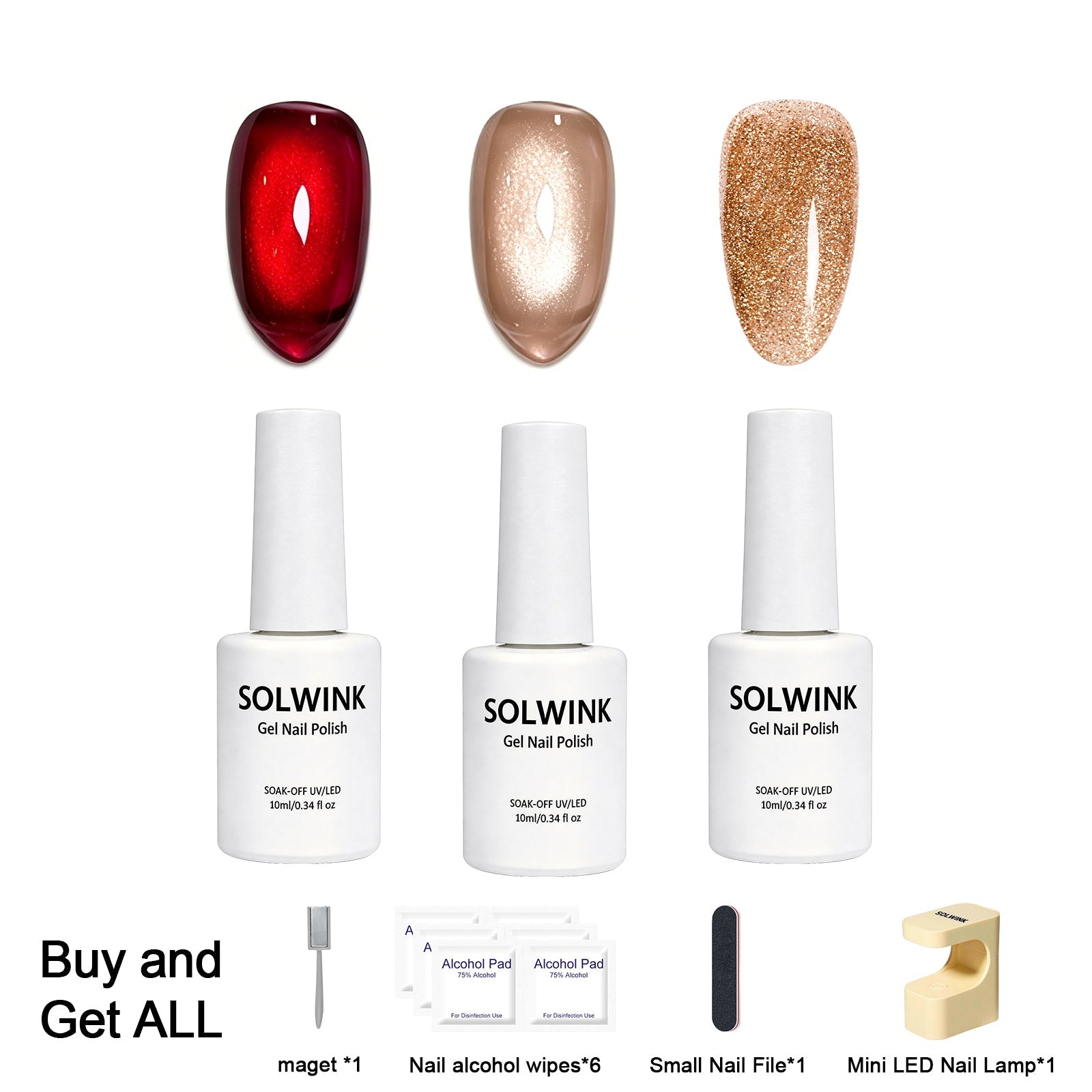 SOLWINK Aphrodite One-step Gel Polish Set [FREE UV LAMP PER USER ID] - SOLWINK