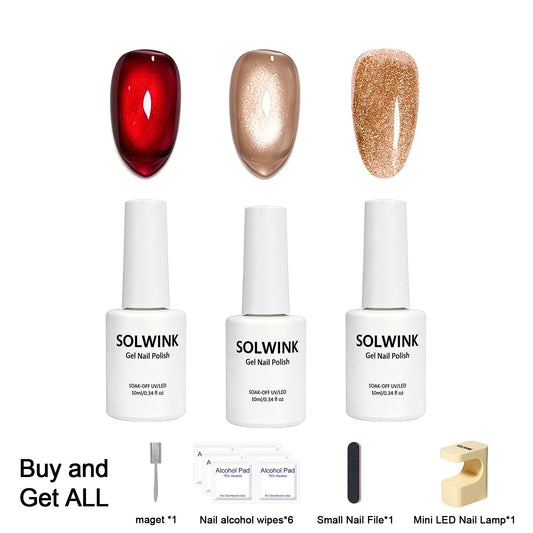 SOLWINK Aphrodite One-step Gel Polish Set [FREE UV LAMP PER USER ID] - SOLWINK
