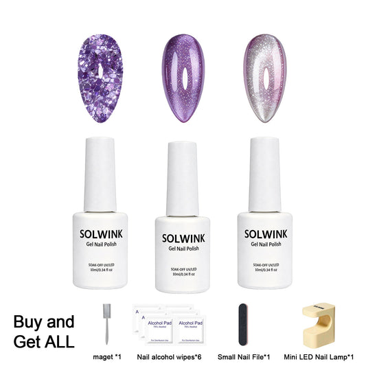 SOLWINK Athena One - step Gel Polish Set [FREE UV LAMP PER USER ID] - SOLWINK