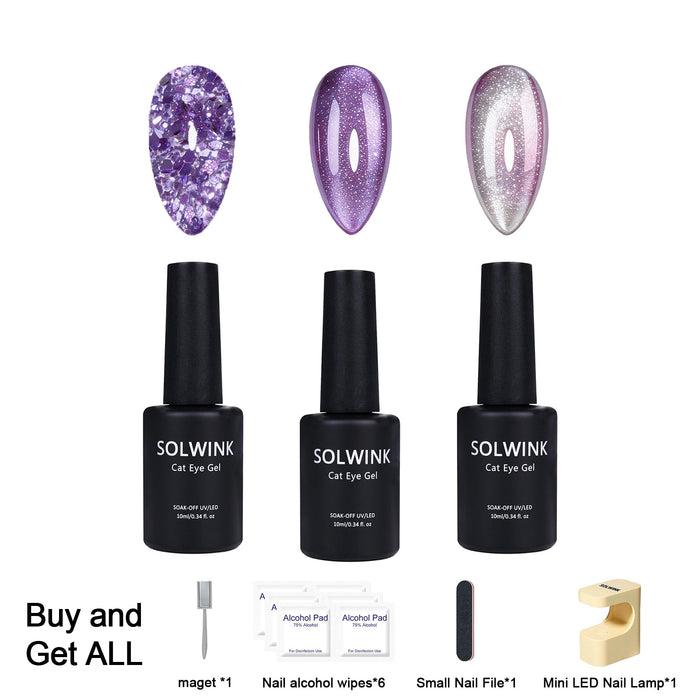 SOLWINK Athena One - step Gel Polish Set [FREE UV LAMP PER USER ID] - SOLWINK