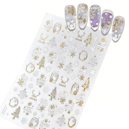 SOLWINK Christmas Nail Art Stickers - SOLWINK