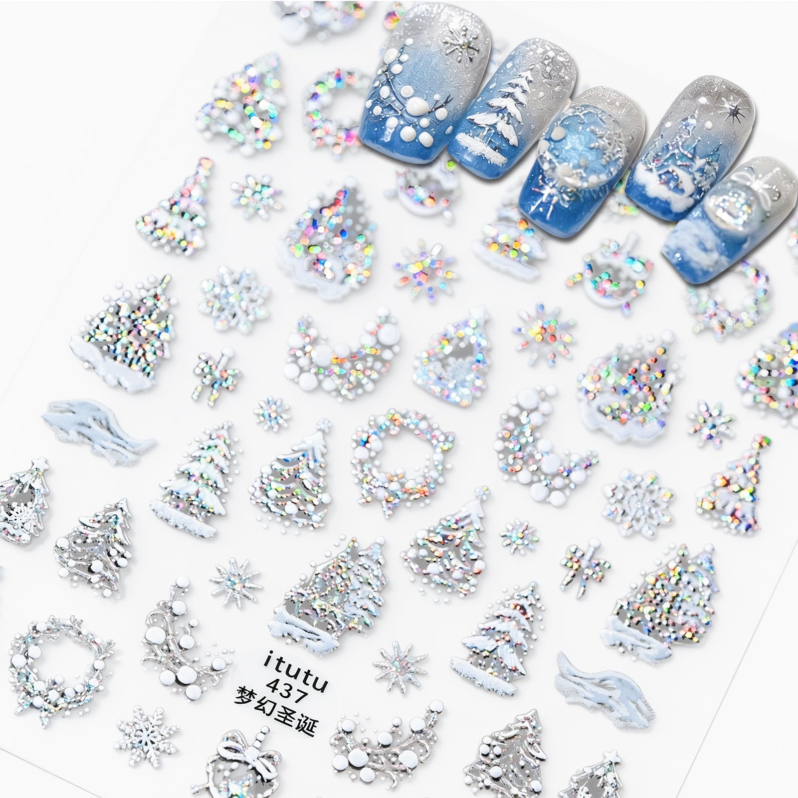 SOLWINK Christmas Nail Art Stickers - SOLWINK