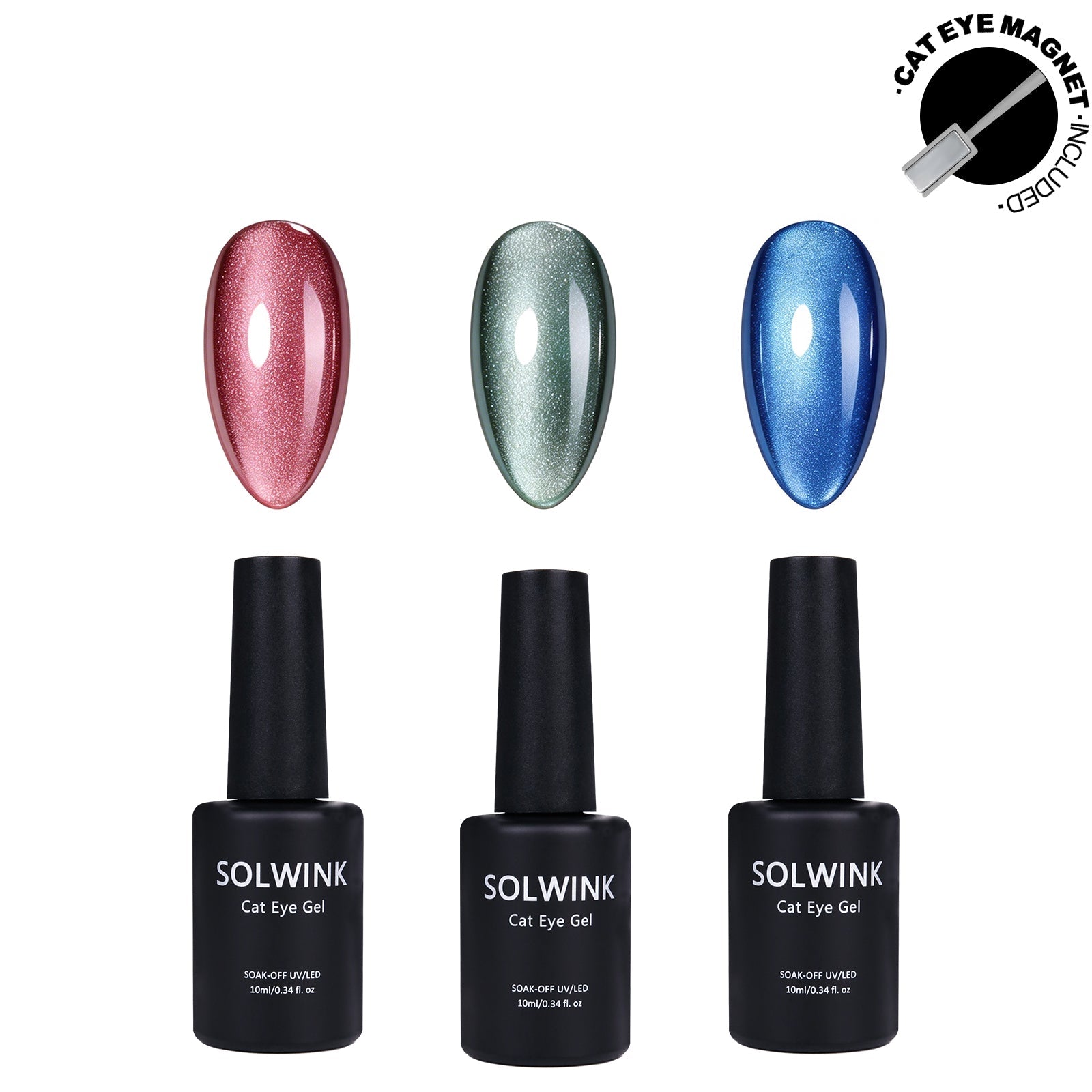 SOLWINK Countess Cat Eye Gel Nail Polish Set - Magnet Kit - SOLWINK