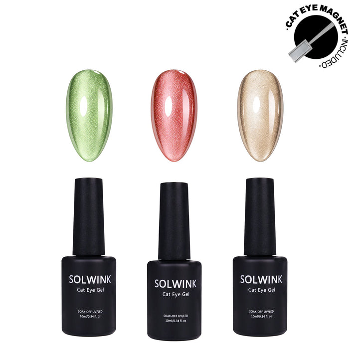 SOLWINK Fruit Glaze Cat Eye Gel Polish Set - Magnet Kit - SOLWINK