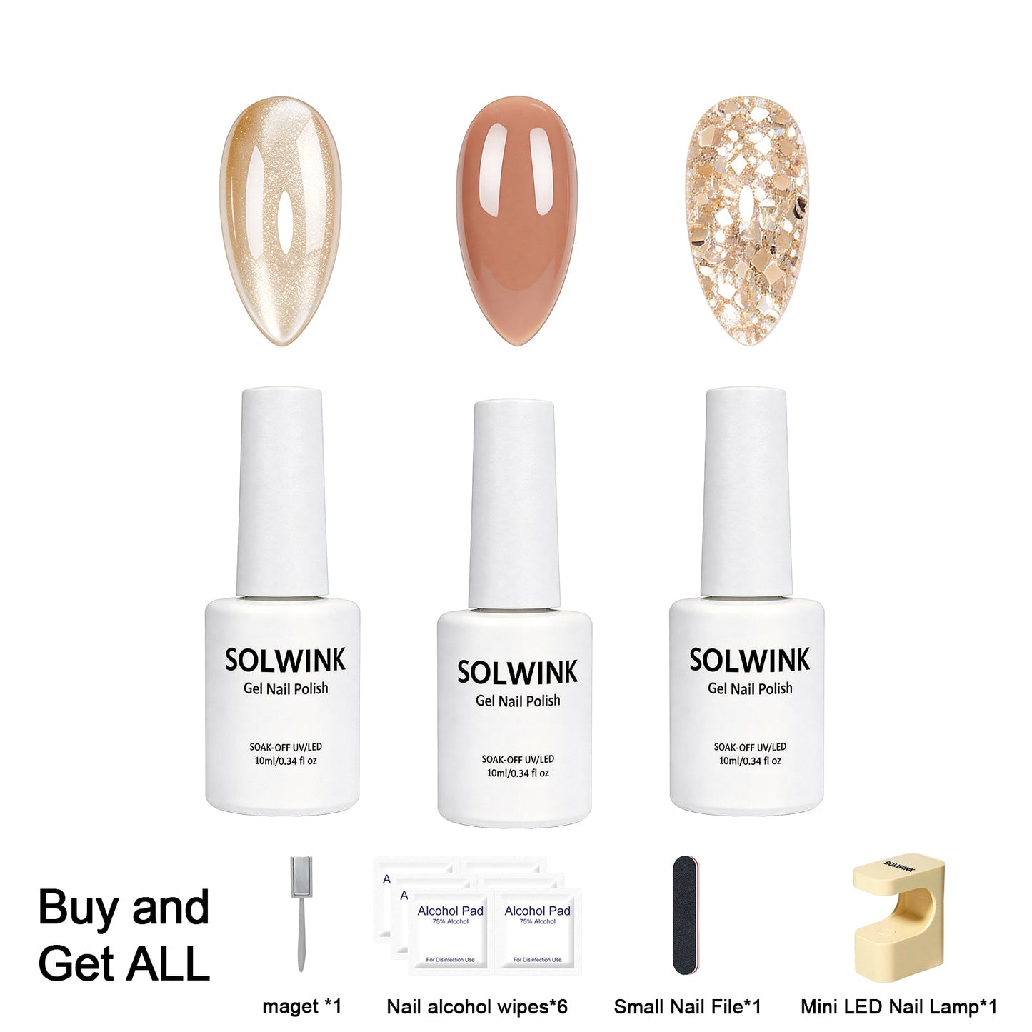 SOLWINK Gaia One - step Gel Polish Set [FREE UV LAMP PER USER ID] - SOLWINK