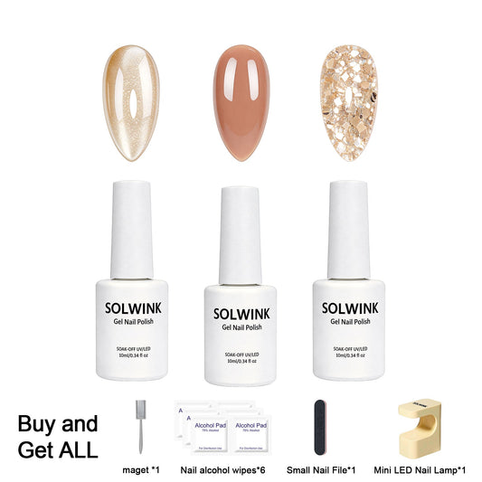SOLWINK Gaia One - step Gel Polish Set [FREE UV LAMP PER USER ID] - SOLWINK