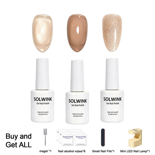 SOLWINK Gaia One-step Gel Polish Set [FREE UV LAMP PER USER ID] - SOLWINK