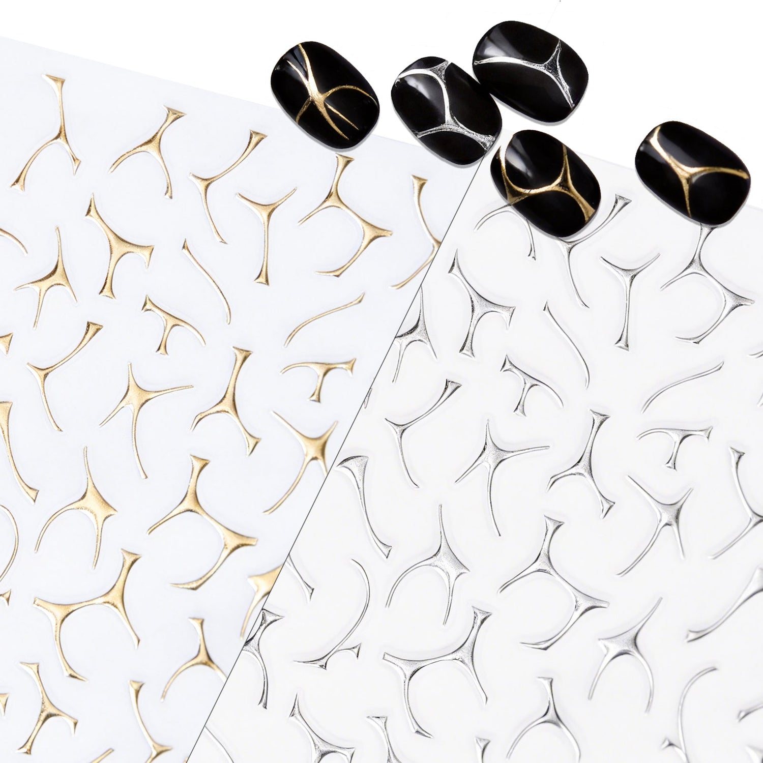 SOLWINK Gold & Silver Foil Nail Stickers - SOLWINK