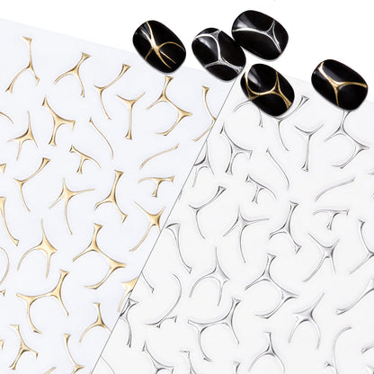 SOLWINK Gold & Silver Foil Nail Stickers - SOLWINK