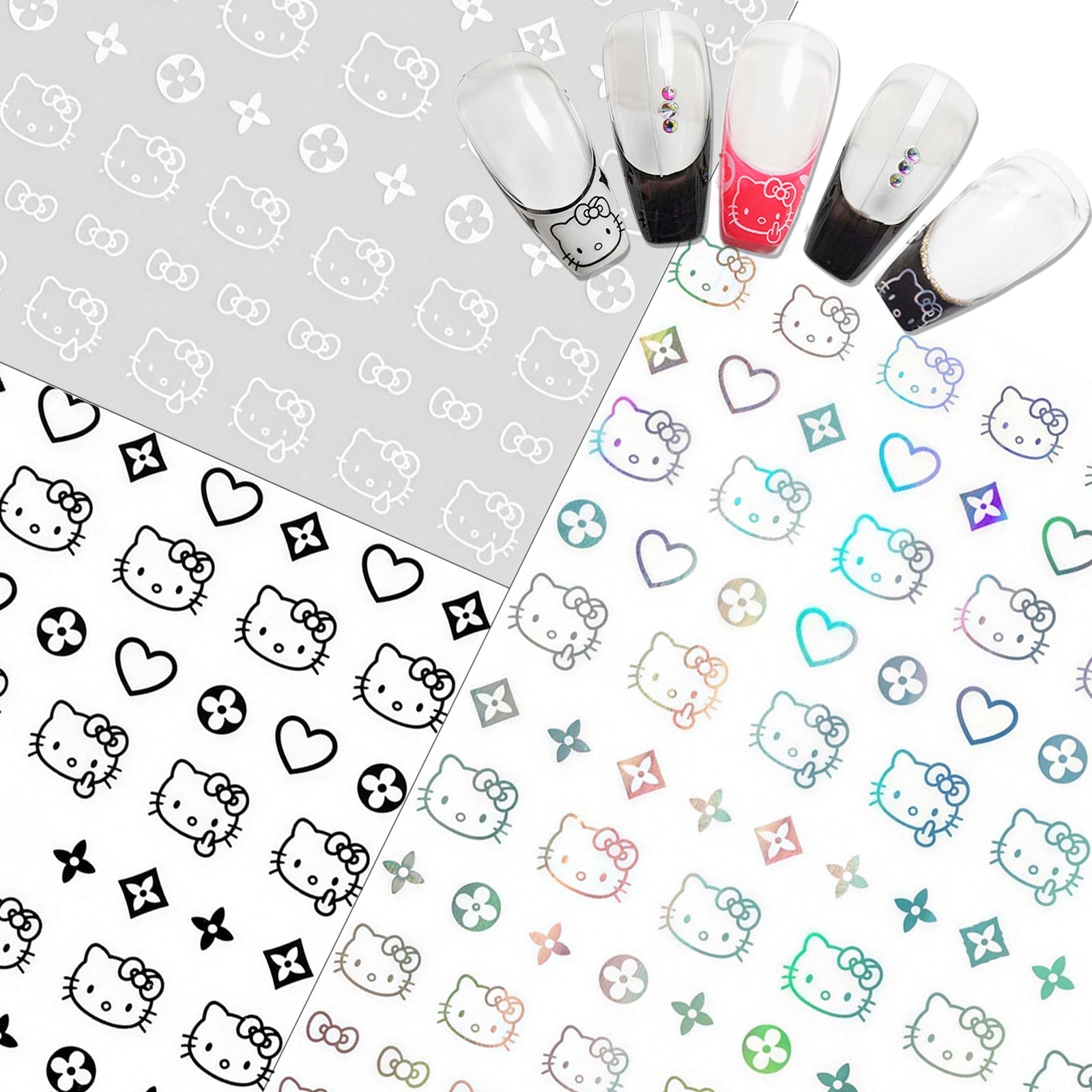 SOLWINK Hello Kitty Nail Art Stickers - SOLWINK