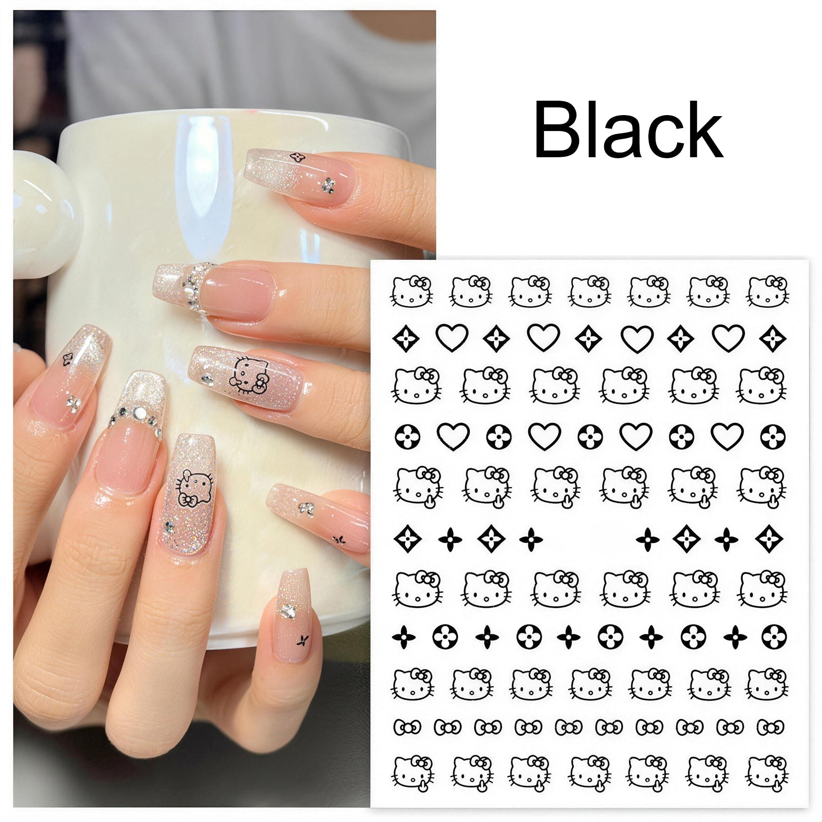 SOLWINK Hello Kitty Nail Art Stickers - SOLWINK