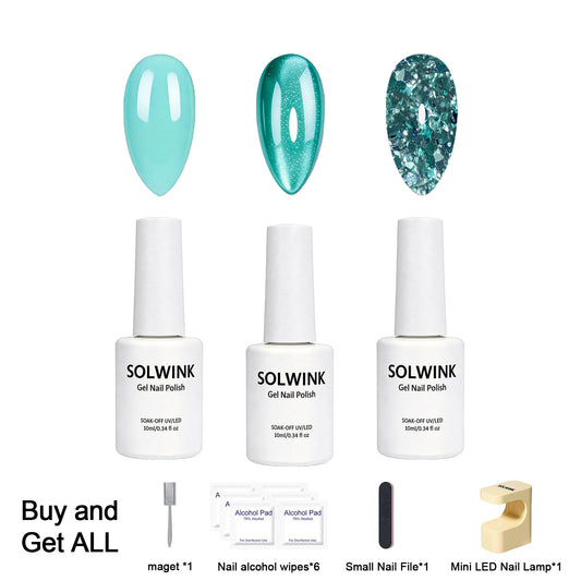 SOLWINK Heras One - step Gel Polish Set [FREE UV LAMP PER USER ID] - SOLWINK