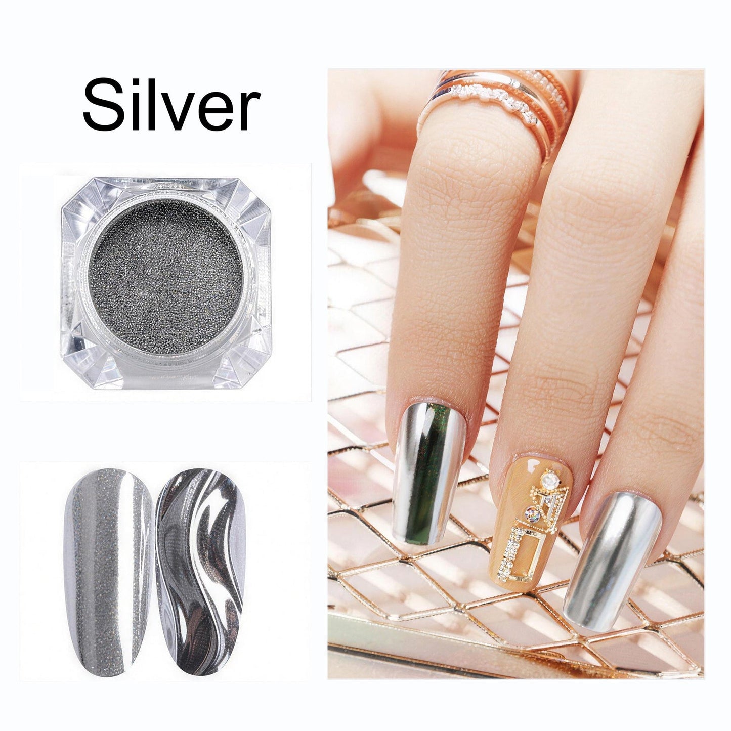 SOLWINK Metallic Chrome Nail Powder - SOLWINK