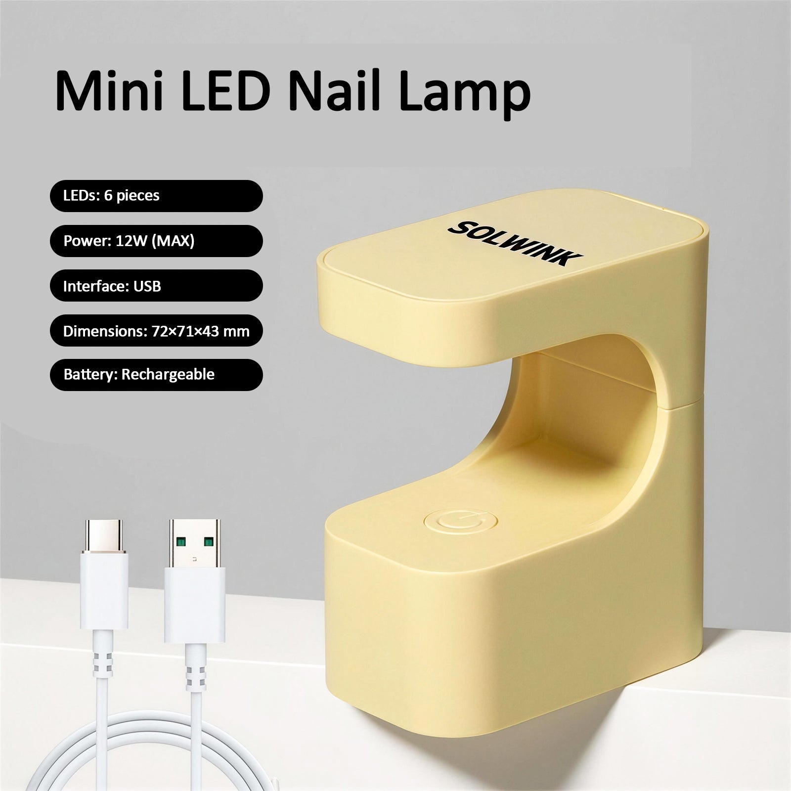 SOLWINK Mini LED Nail Lamp - SOLWINK