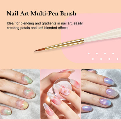 SOLWINK Nail Art Brushes Ombre Brush Pen Multi-Pen Brush Pen Liner Brush - SOLWINK