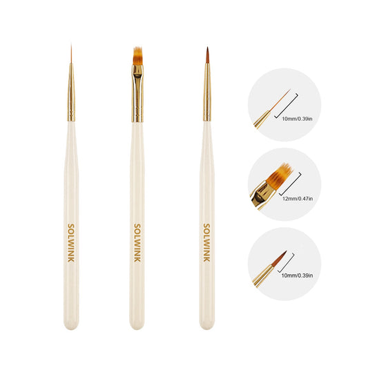 SOLWINK Nail Art Brushes Ombre Brush Pen Multi-Pen Brush Pen Liner Brush - SOLWINK