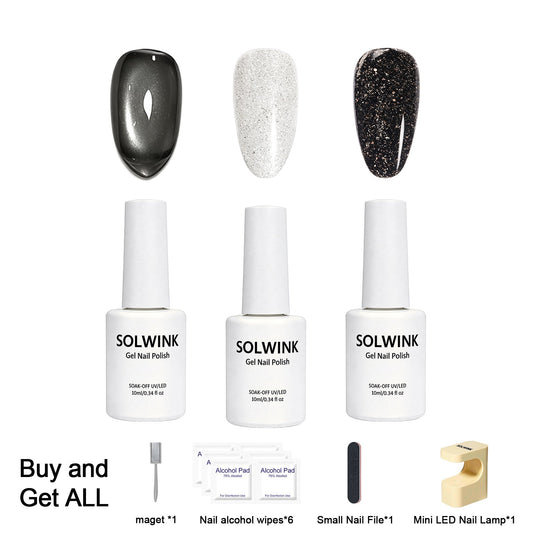 SOLWINK Nyx One-step Gel Polish Set [FREE UV LAMP PER USER ID] - SOLWINK