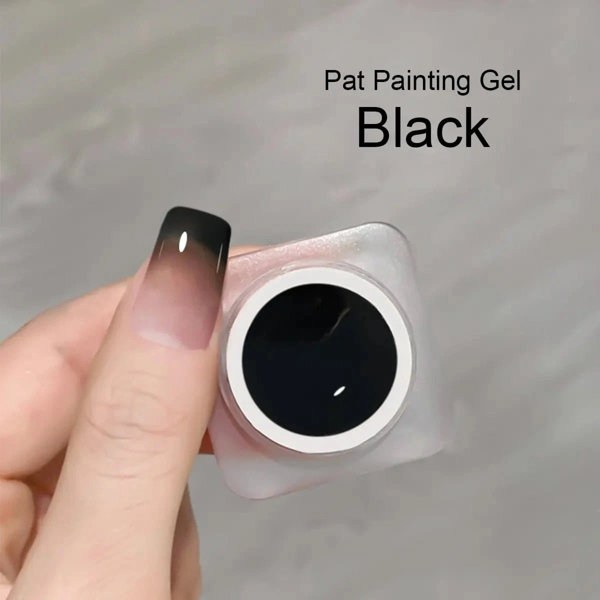 SOLWINK SOLWINK Pat Painting Gel Set - Black&White solid texture nail gel for Sponge and Stencil design SOLWINK Black & White Pat Painting Gel | Solid Texture Nail Art UV Gel