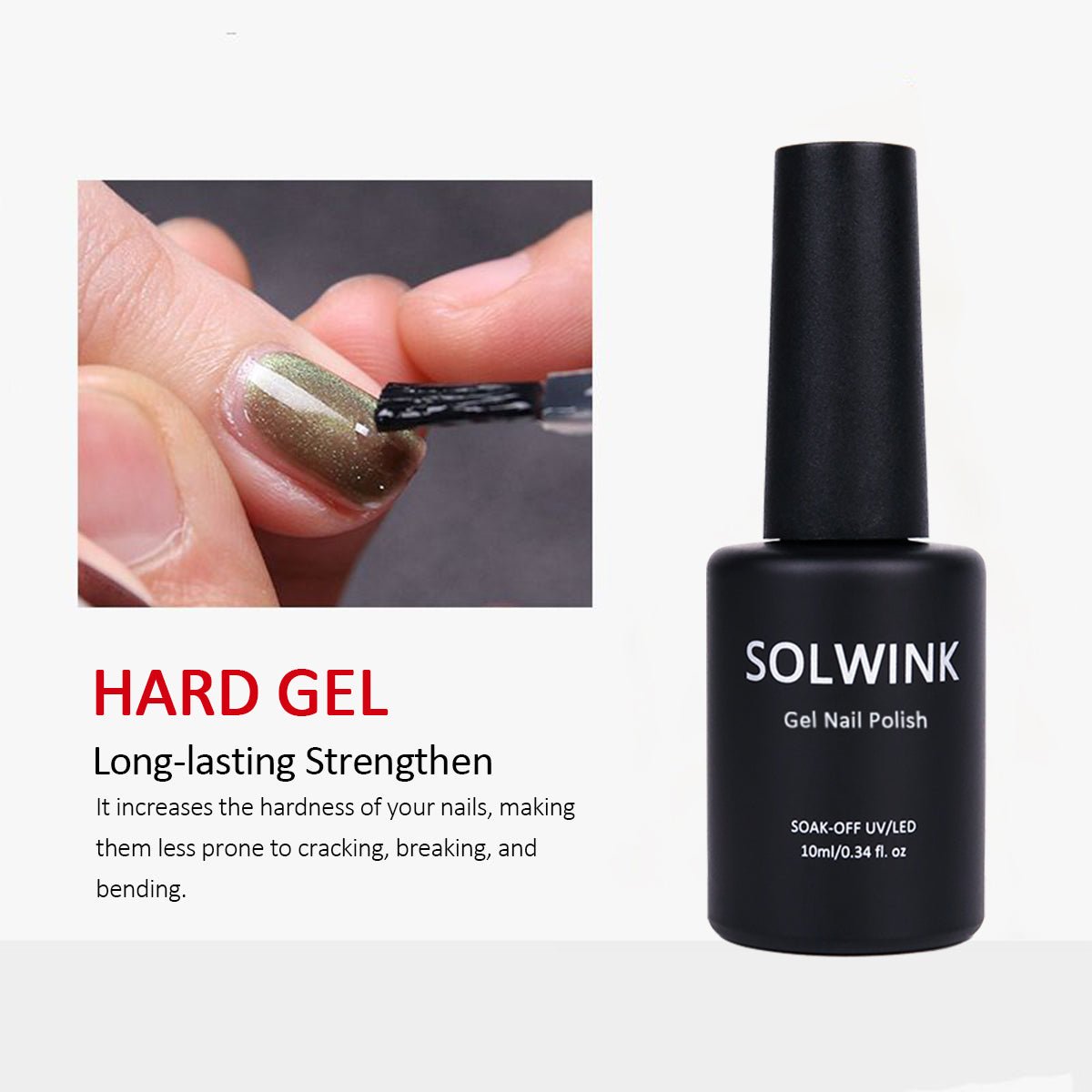 SOLWINK Rock Sugar No Wipe Top & Base Coat UV/LED Gel - SOLWINK