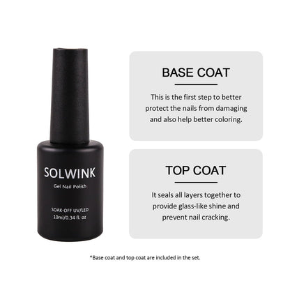 SOLWINK Rock Sugar No Wipe Top & Base Coat UV/LED Gel - SOLWINK