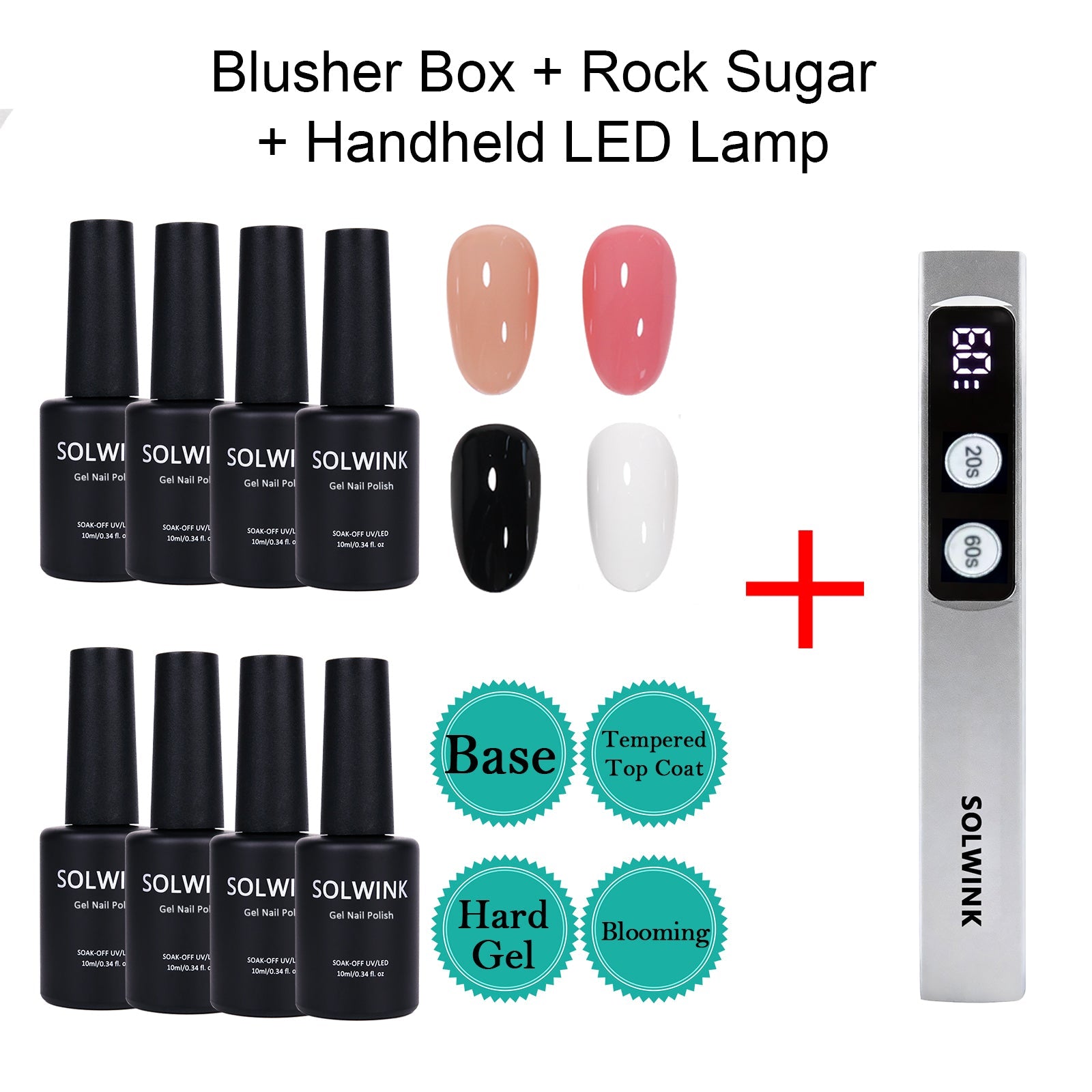 SOLWINK Rock Sugar No Wipe Top & Base Coat UV/LED Gel - SOLWINK