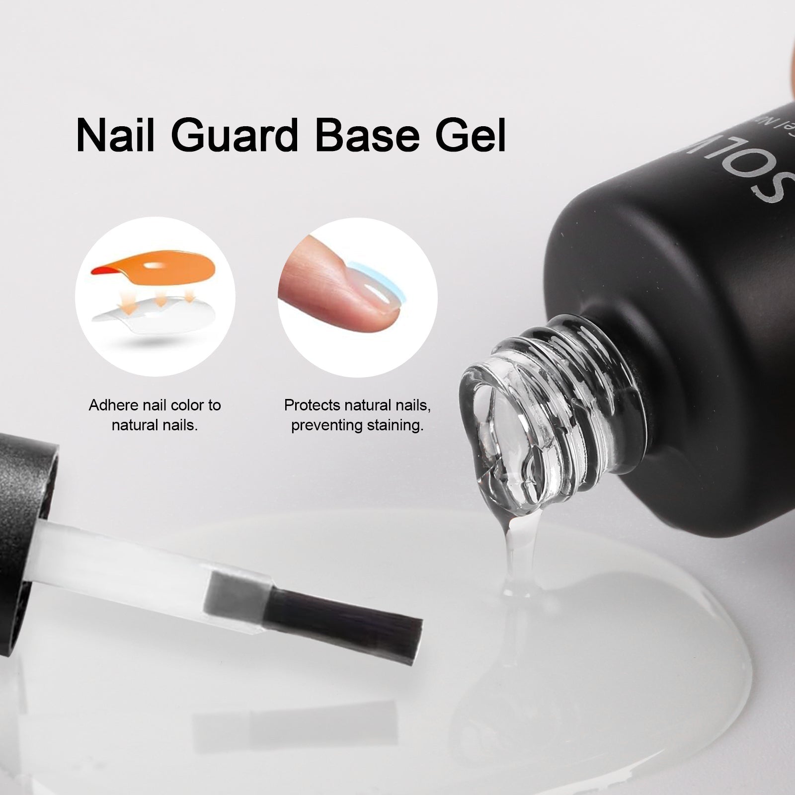 SOLWINK Rock Sugar No Wipe Top & Base Coat UV/LED Gel - SOLWINK