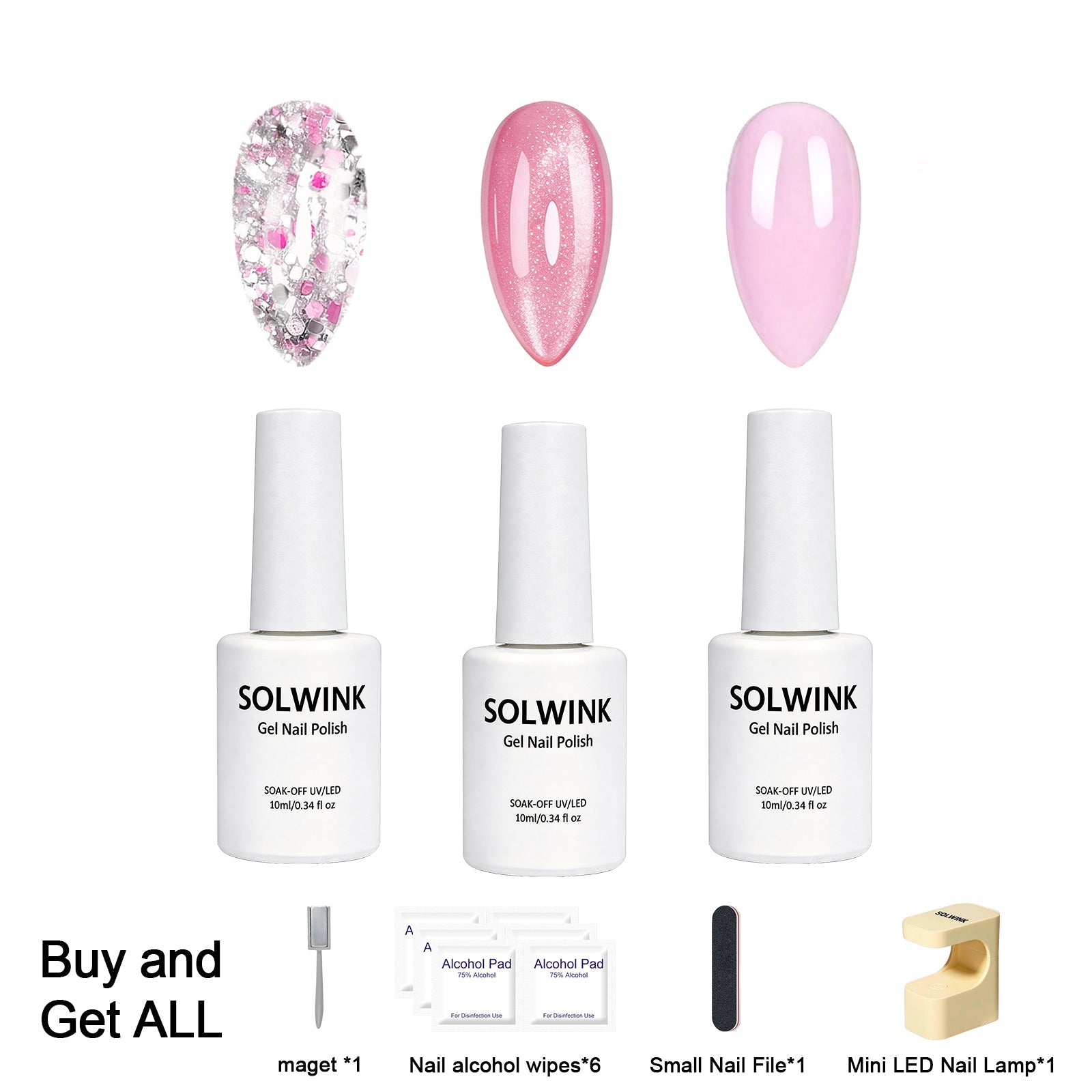 SOLWINK Venus One - step Gel Polish Set [FREE UV LAMP PER USER ID] - SOLWINK