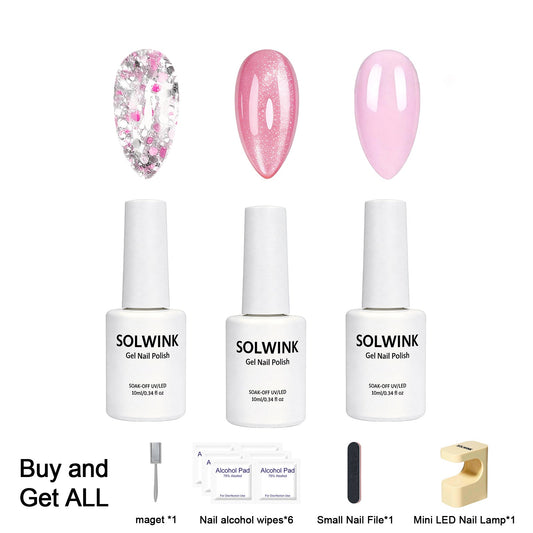 SOLWINK Venus One - step Gel Polish Set [FREE UV LAMP PER USER ID] - SOLWINK