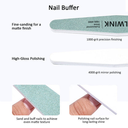 SOLWINK Washable Nail Files & Buffers Manicure Set - SOLWINK