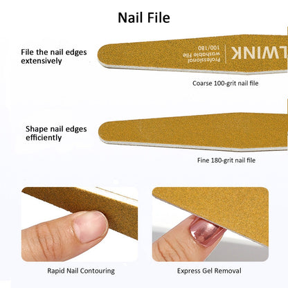 SOLWINK Washable Nail Files & Buffers Manicure Set - SOLWINK