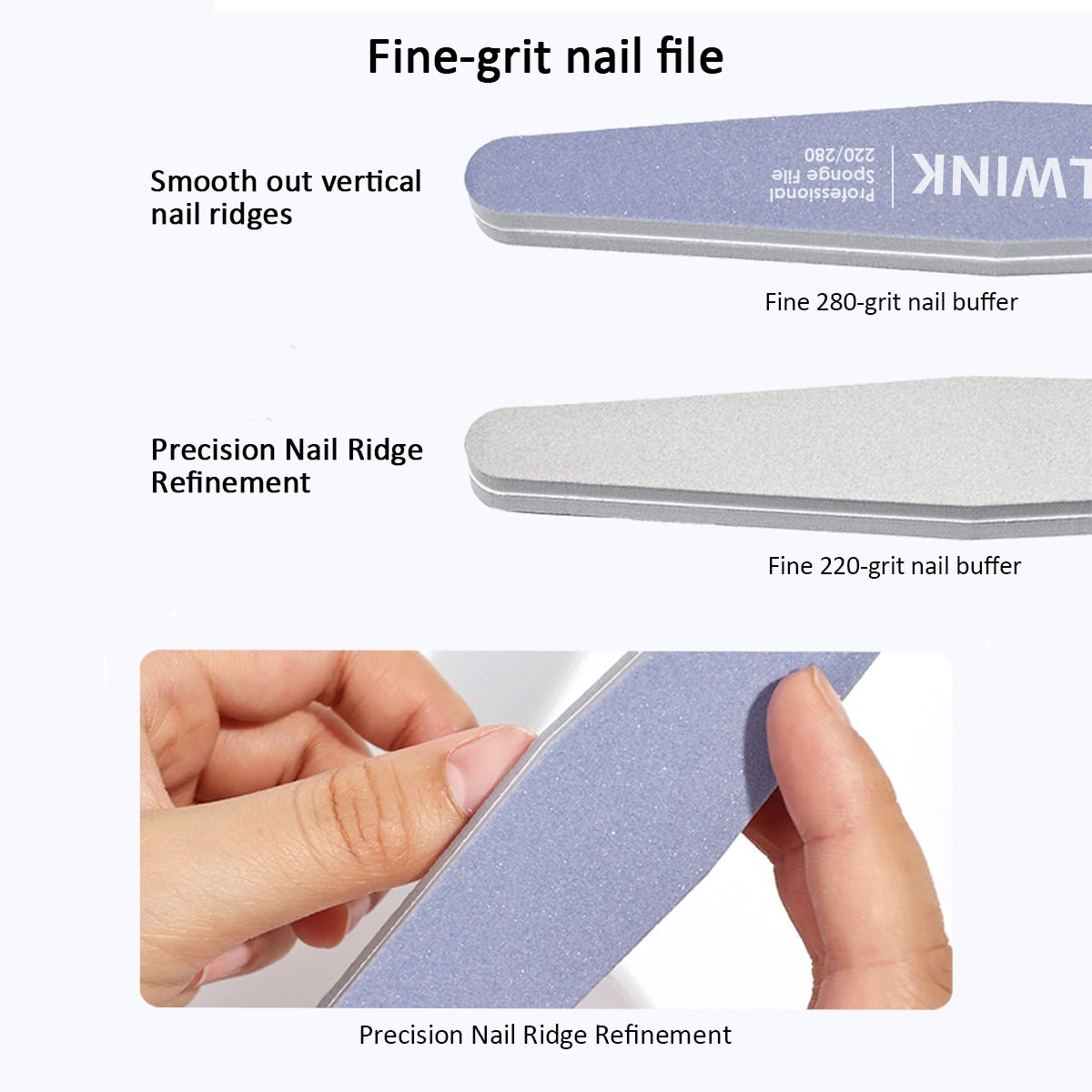 SOLWINK Washable Nail Files & Buffers Manicure Set - SOLWINK