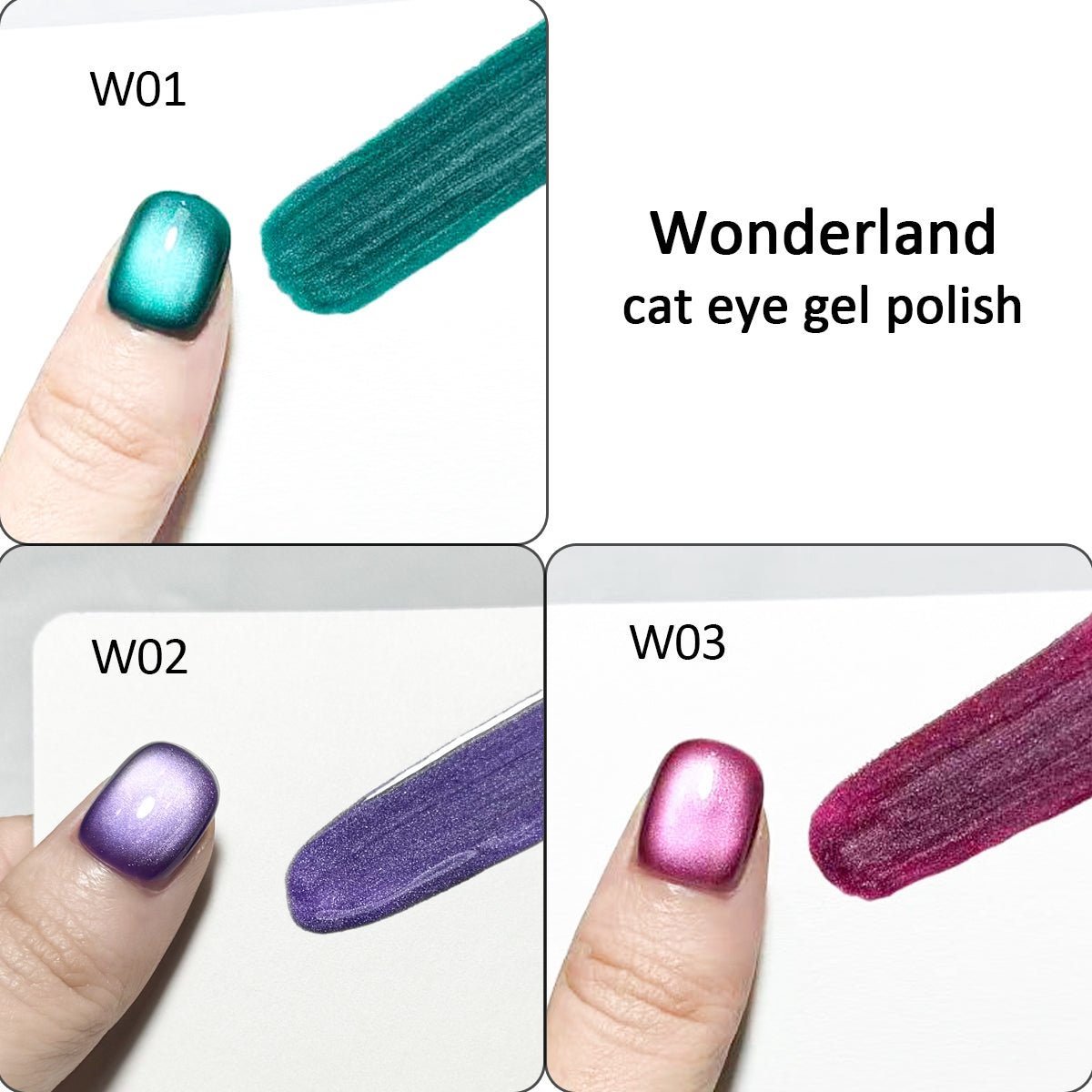 SOLWINK Wonderland Cat Eye Gel Polish Set - Magnet Kit - SOLWINK